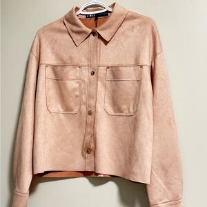 Zara Women's Rusty Pink Jacket Shirt